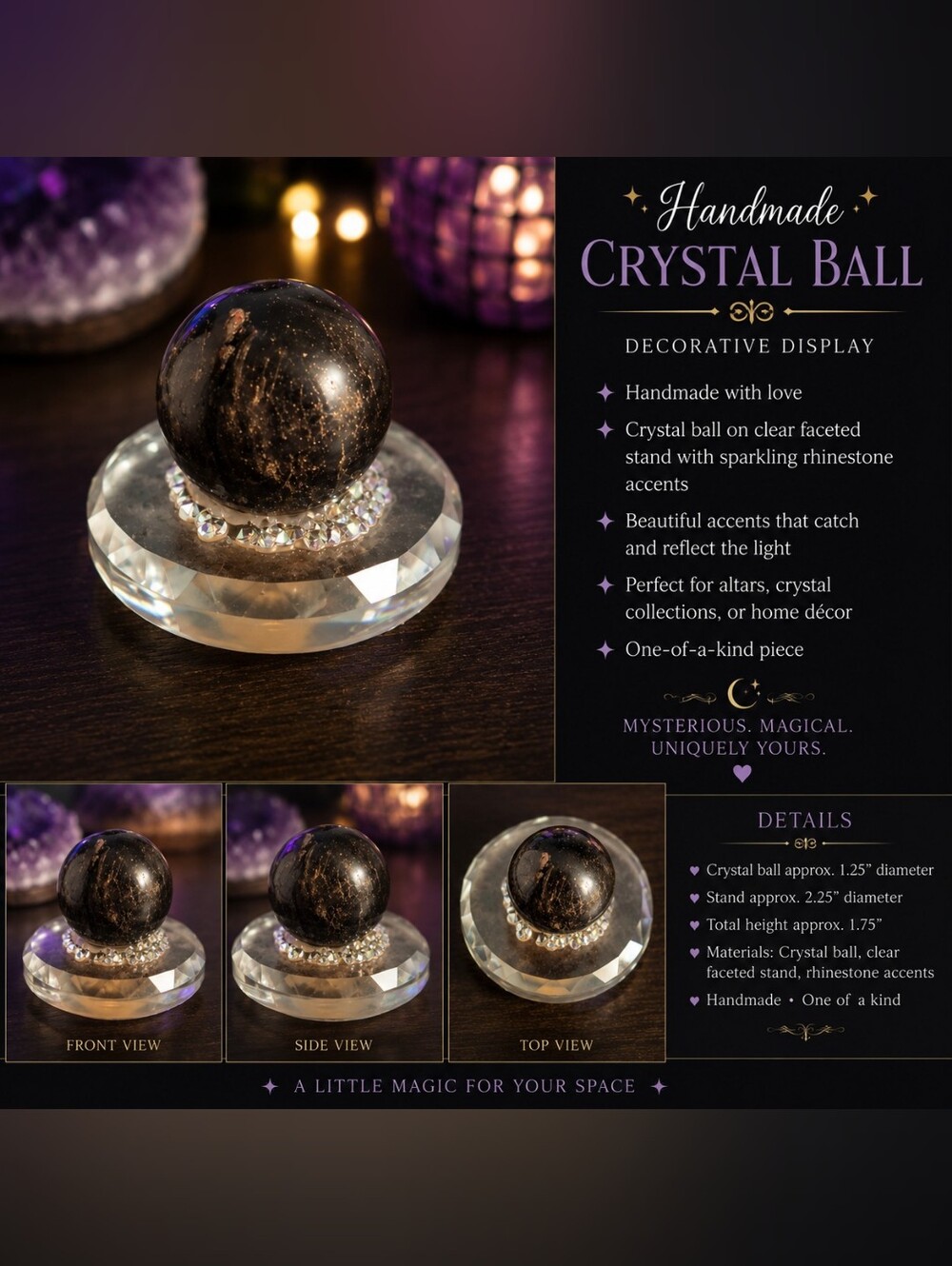 Beautiful crystal ball figurine